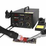 Solnde 852AD+ 2-in-1 Dual Digital Display Hot Air Gun Soldering Station for Motherboard BGA Repair