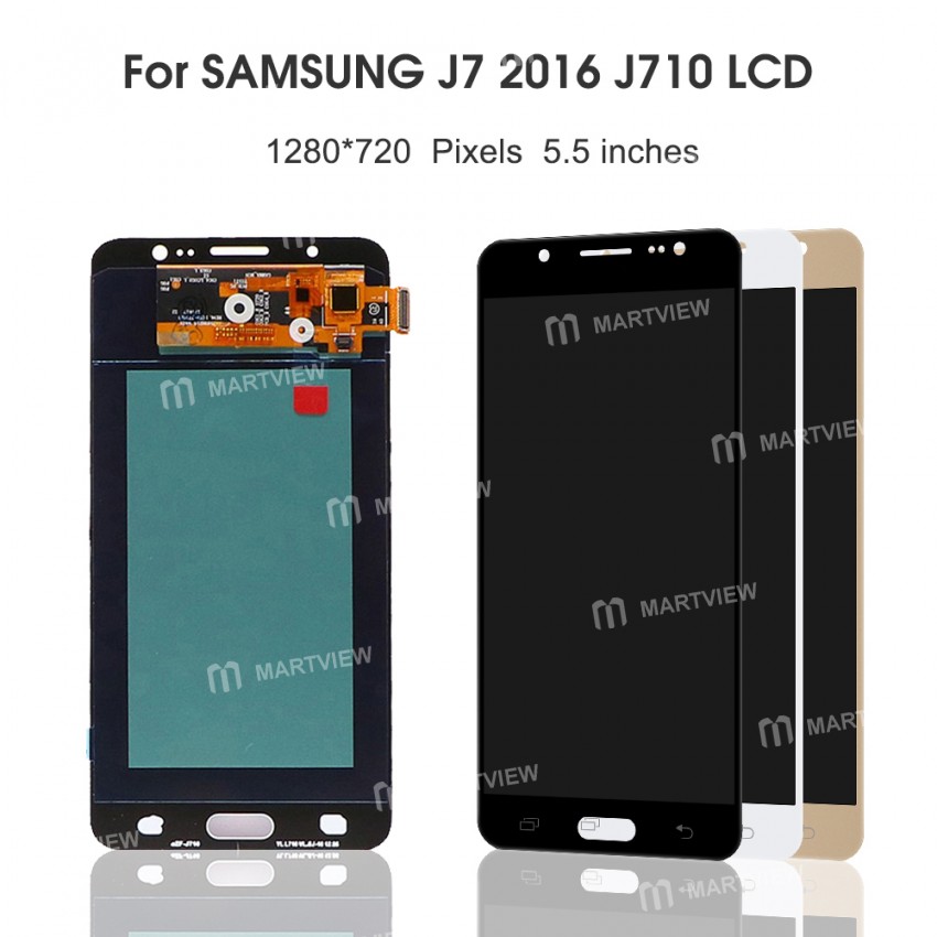 OLED LCD Display Touch Screen Digitizer Assembly Replacement for Samsung Galaxy J7 2016 J710F - Whi