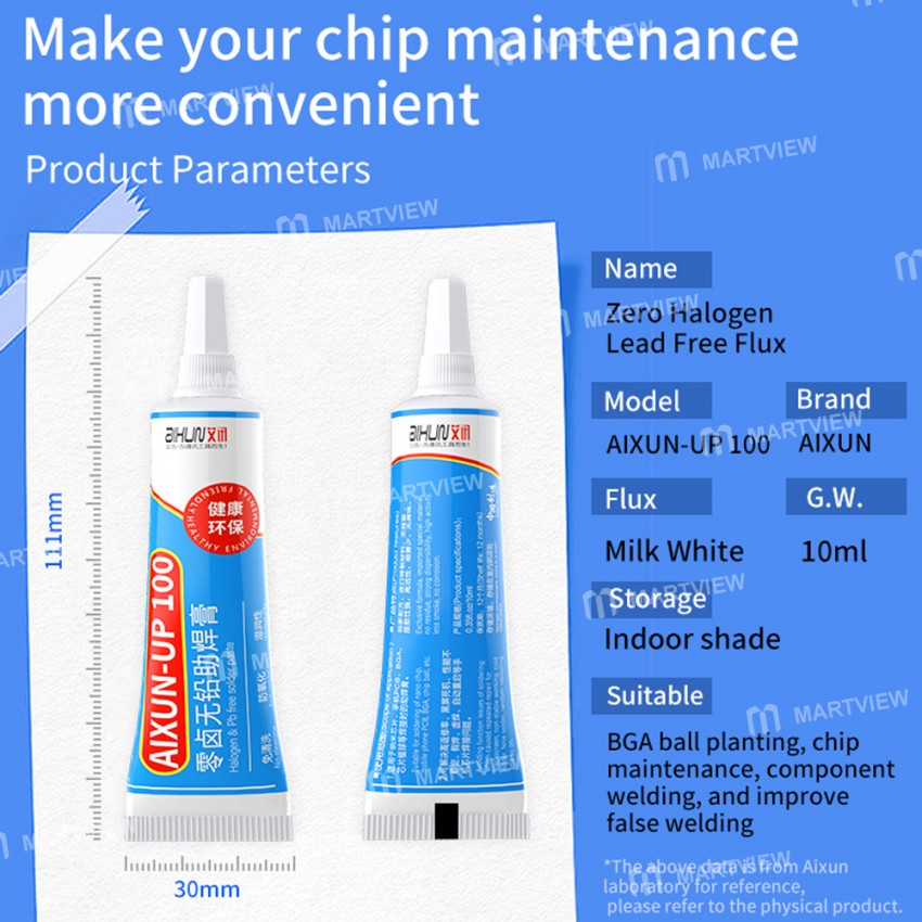 Aixun UP-100 No-Clean Hose Zero Halogen Lead-Free Environmental Protection Solder Paste Flux