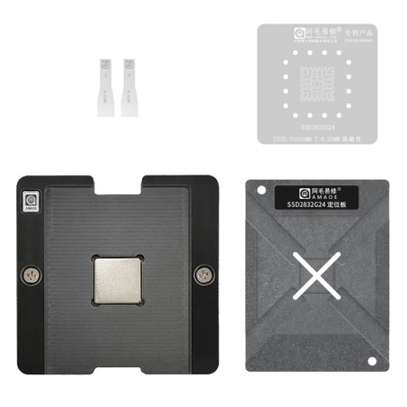 Amaoe 0.15mm STM32F407IEH6 Microcontroller Chip BGA Reballing Stencil Platform Set