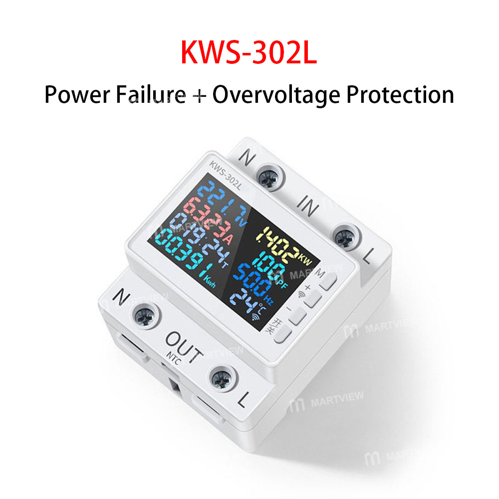 kws 302-series-multifunctional-rail-mounted-voltage-current-meter-with-power-off-protection--wifi-ca