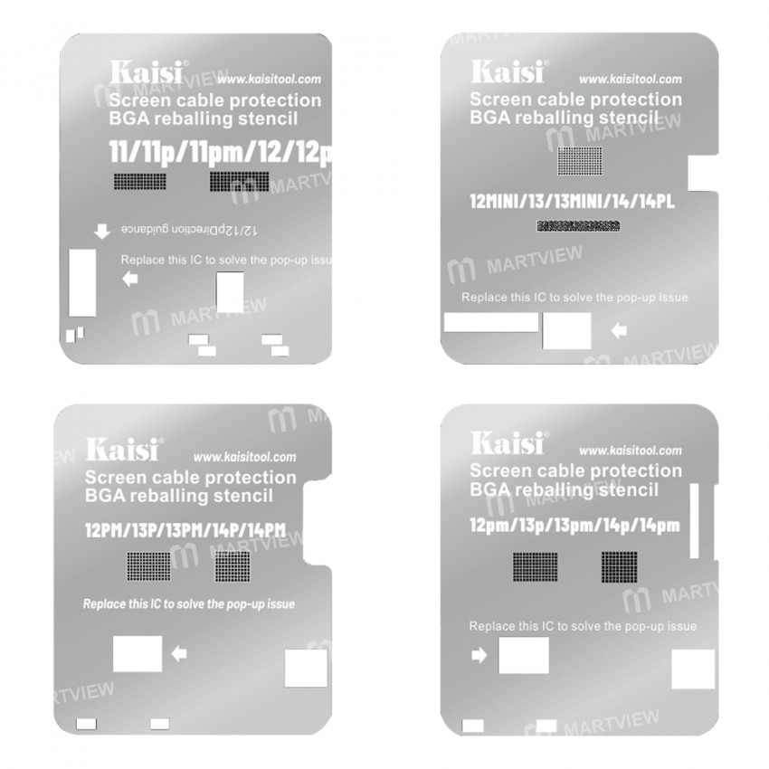 kaisi lcd-screen-cable-protection-bga-reballing-stencil-for-iphone-11-to-14pro-max-1