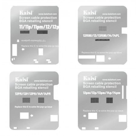 kaisi lcd-screen-cable-protection-bga-reballing-stencil-for-iphone-11-to-14pro-max-1