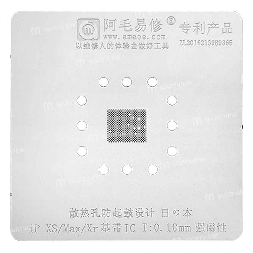 Amaoe 0.10mm BGA Reballing Tin Planting Platform for iPhone XS / XS Max Baseband