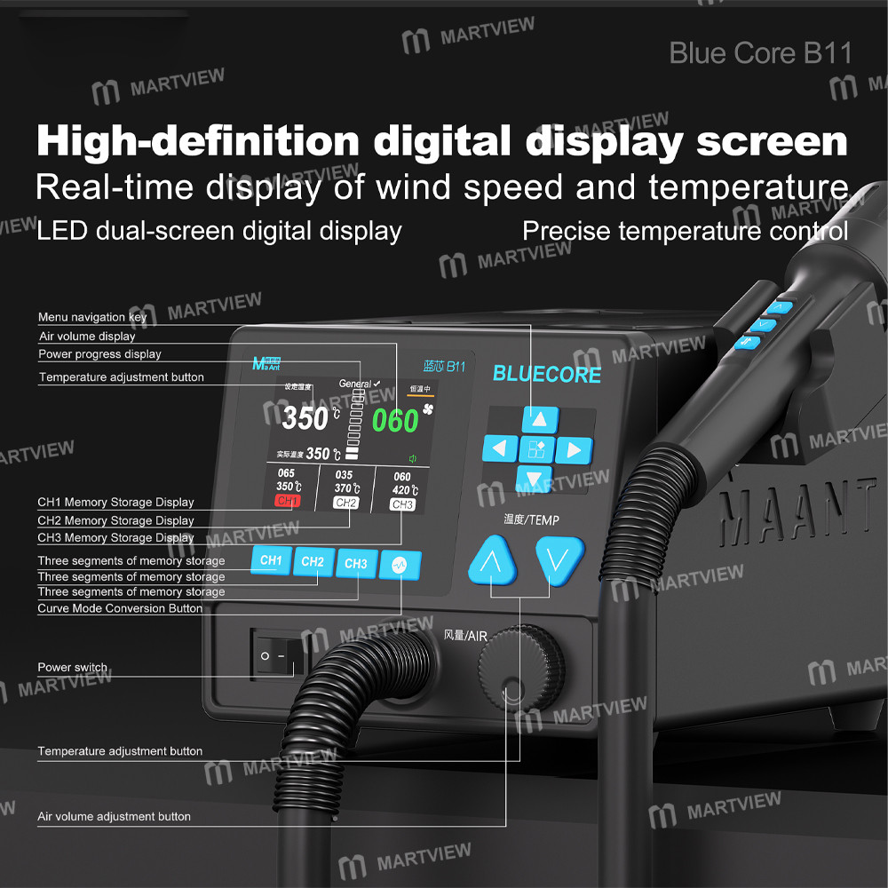 maant blue-core-b11-1000w-intelligent-hot-air-gun-desoldering-rework-station-for-bga-repair-9