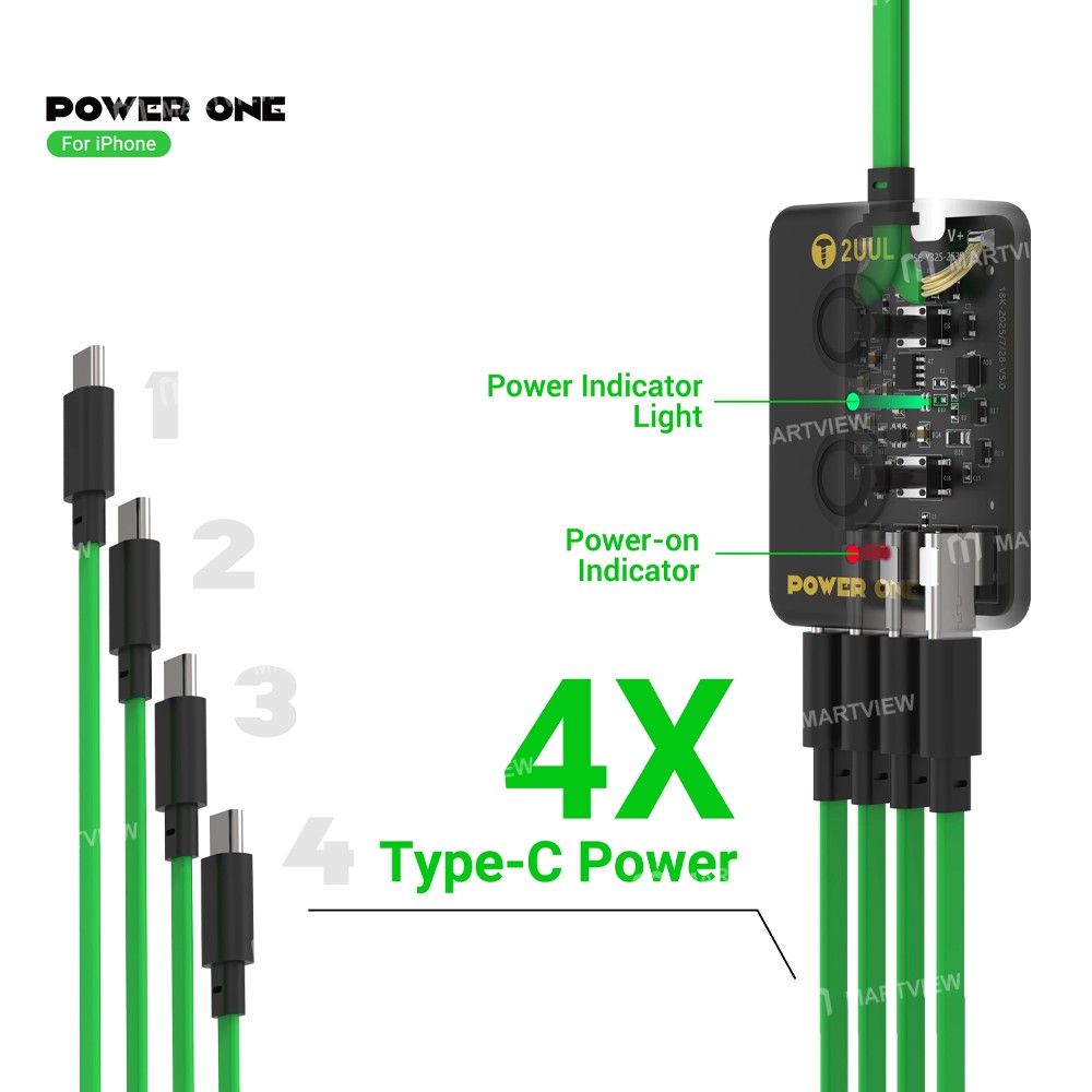 2uul pw09-power-one-power-supply-test-cable-for-iphone-12-to-16pro-max-4