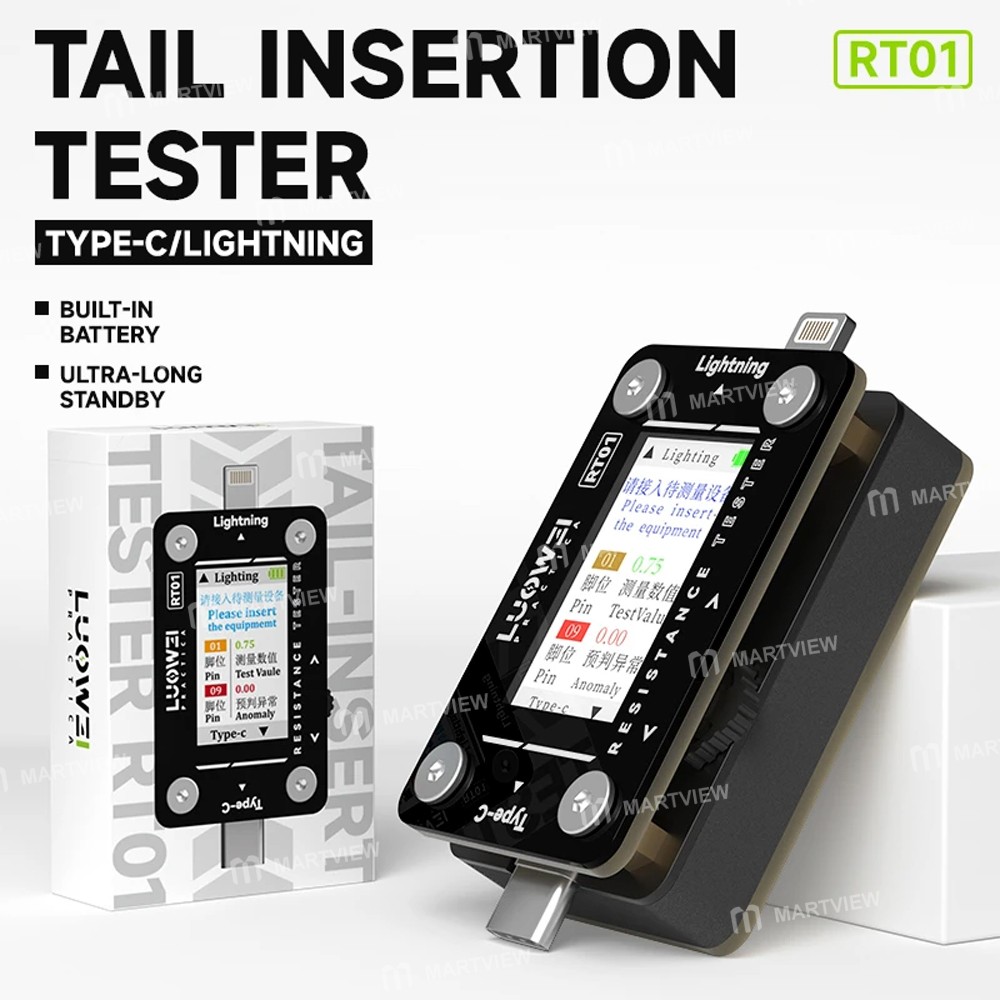 luowei lw-rt01-type-c-to-lightning-high-precision-digital-display-tail-insertion-tester-4