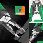 LAOA 9-in-1 Multifunctional Electrician Needle Nose Wire Stripper Pliers