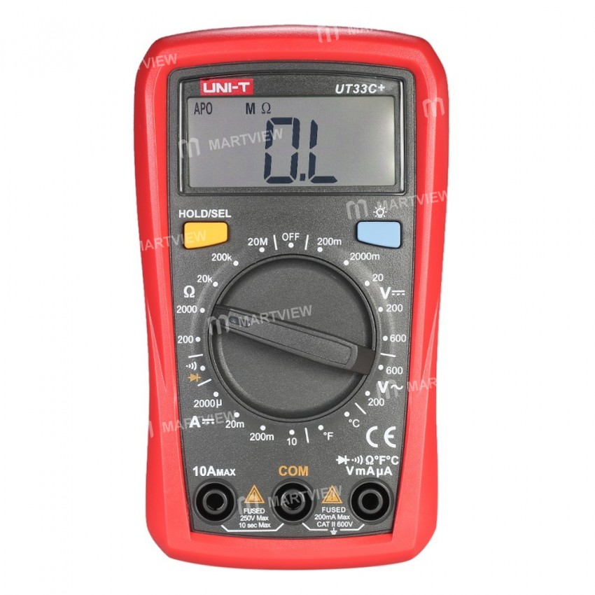 UNI-T UT33C+ Palm Size Electrical Tester LCR Meter Ammeter Multitester LCD Display Auto Ranging Hand
