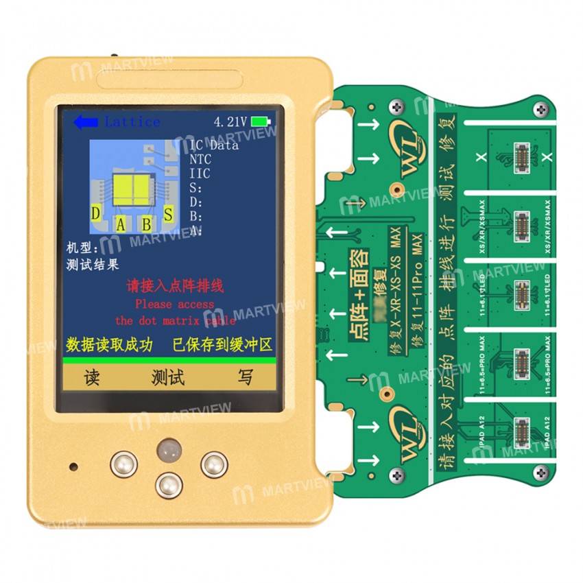 WL V6 V11 Dot Matrix Programmer LCD Screen Original Color Headset Touch Battery Face ID Repair for P