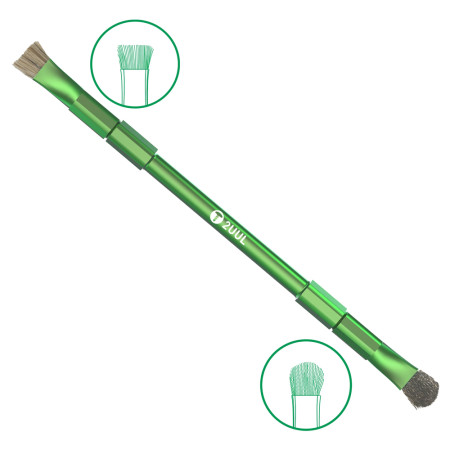 2uul CL15 Dual-Ended Cleaning Brush (Hard Brush & Steel Wire Brush) for Motherboard Repair