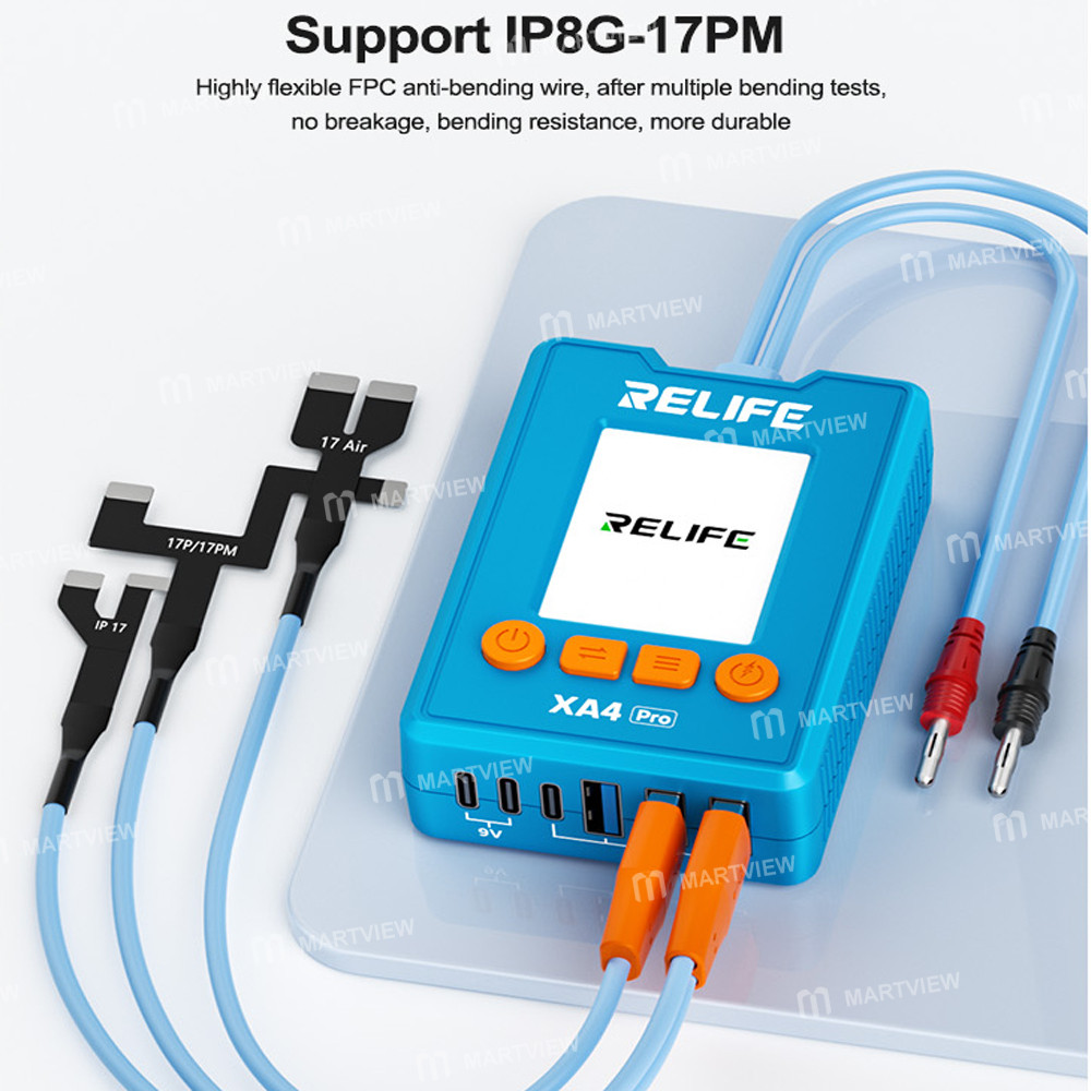 relife xa4-pro-one-touch-hd-display-power-cable-with-usb-type-c-dual-interface-for-iphone-8g-17pm-9