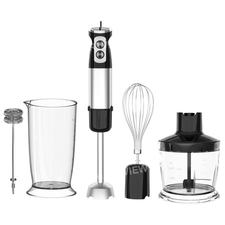 Five Pieces Home 600W Blender: Handheld Whisk Crush Rod Grinding Cup Meat Grinder Bowl & Food Supplement Juicer