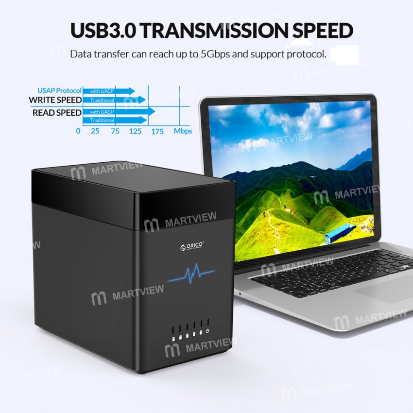 Orico DS Series 5 Bay 3.5 inch Magnetic-type SATA to USB 3.0 HDD Case