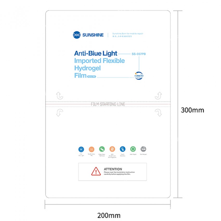 Sunshine SS-057PB 14-inch Anti-blue Light Imported Hydrogel Protective Film for SS-890C Cutting Mach