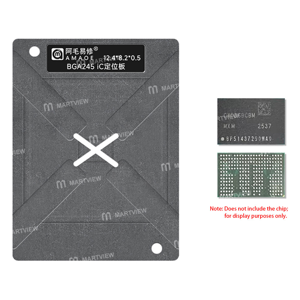 amaoe 015mm-bga245-ic-chip-bga-reballing-stencil-tin-plating-platform-set-3
