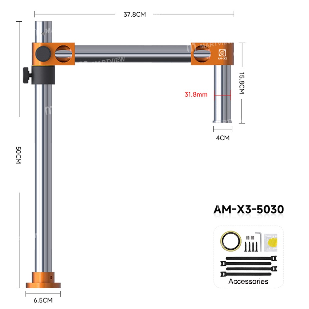 amaoe am-x3-series-360-degree-rotating-lift-adjustable-microscope-swing-arm-stand-9