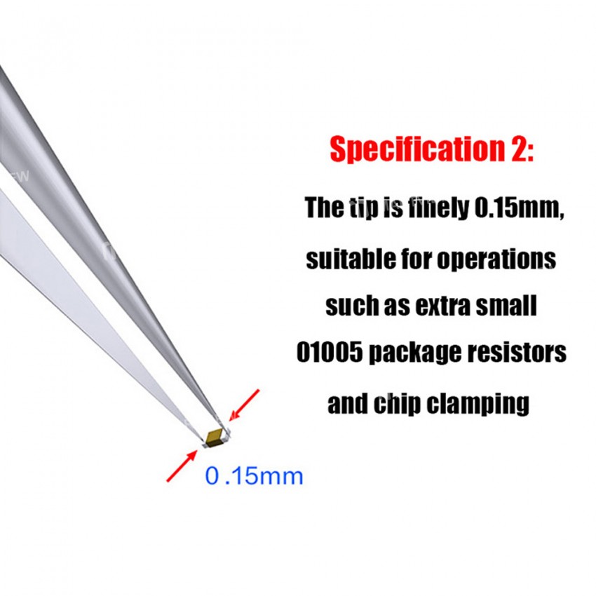 Aixun 0.1mm / 0.15mm Alloy Steel Precision Flying Wire Repair Tweezer