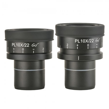 PL10X / 22mm High Eye Point Large Field View Flat Field Microscope Eyepieces - 30mm Mounting Interface