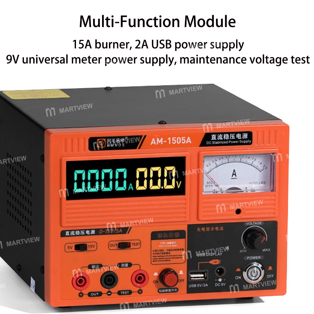 amaoe am-1505a-15v-5a-dc-regulated-digital-display-power-supply-with-pointer-ammeter-4