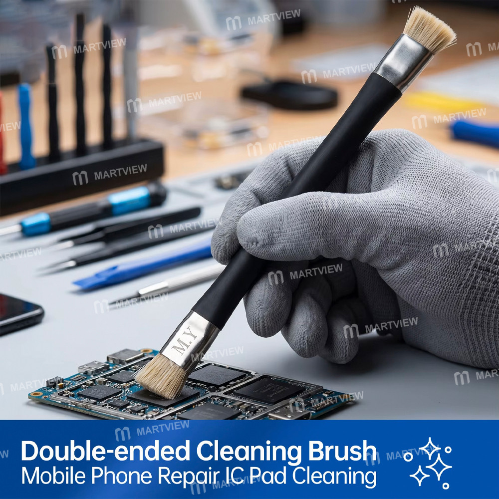 mryang dual-head-cleaning-pure-bristle-brush-for-motherboard-steel-mesh-ic-cleaning-4
