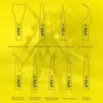 B&R X1019 10-in-1 Mobile Phone Motherboard CPU Chip Remove Glue Rework Knife Set