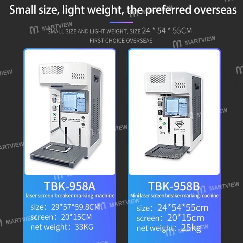 TBK 958B Mini Laser Cutting Machine for Mobile Phone Back Cover Laser Separating Engraving Machine