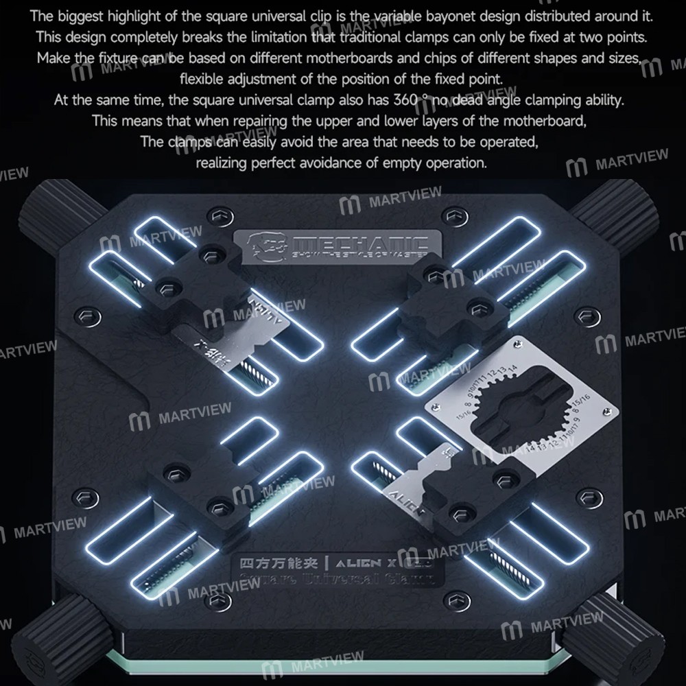 mechanic alien-x-v20-360-rotation-universal-motherboard-fixture-with-chip-positioning-area-5