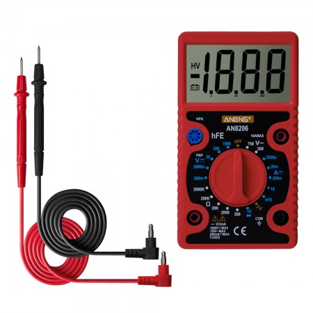 Aneng AN8206 Mini Automatic Range LCD Large Screen Digital Display Multimeter