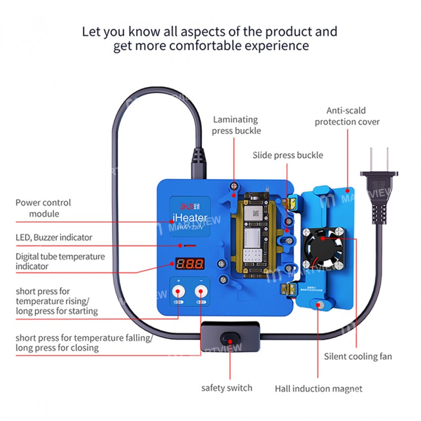 aixun iheater-pro-3rd-gen-intelligent-desoldering-heat-platform-for-iphone-x-to-13pro-max-22