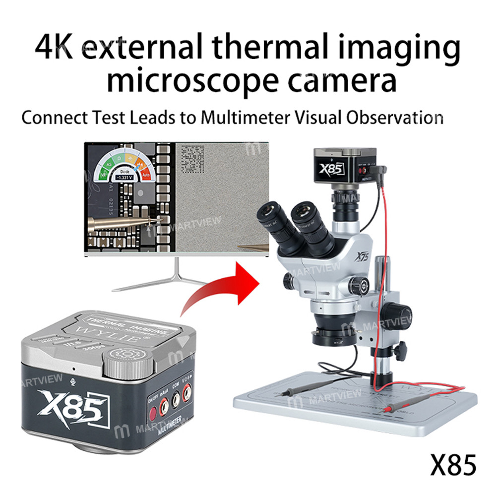wylie x85-hdmi-usb-dual-output-4k-hd-microscope-camera-with-thermal-imaging-multimeter-functions-12