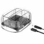 Orico 2 Bay SATA to USB 3.1 Transparent External HDD Docking Station for 2.5 / 3.5 inches HDD SSD