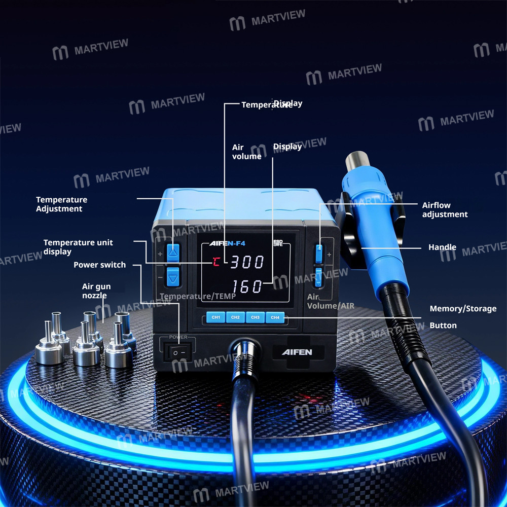 aifen f4-1000w-professional-digital-adjustable-temperature-hot-air-gun-desoldering-rework-station-11