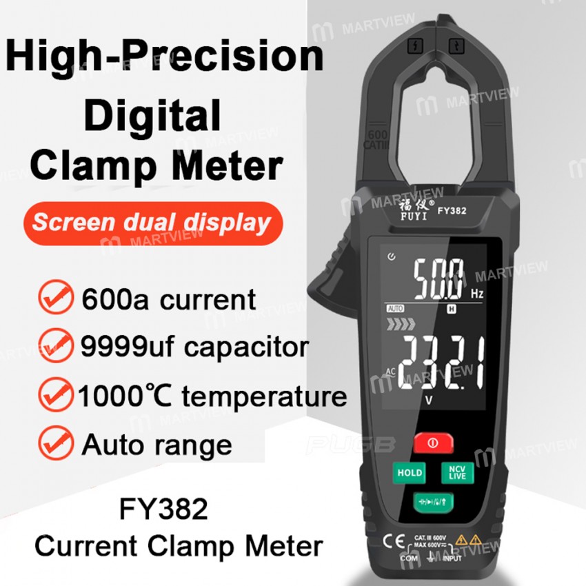 FY382 9999 Counts True RMS Auto Range Smart Digital Clamp Multimeter
