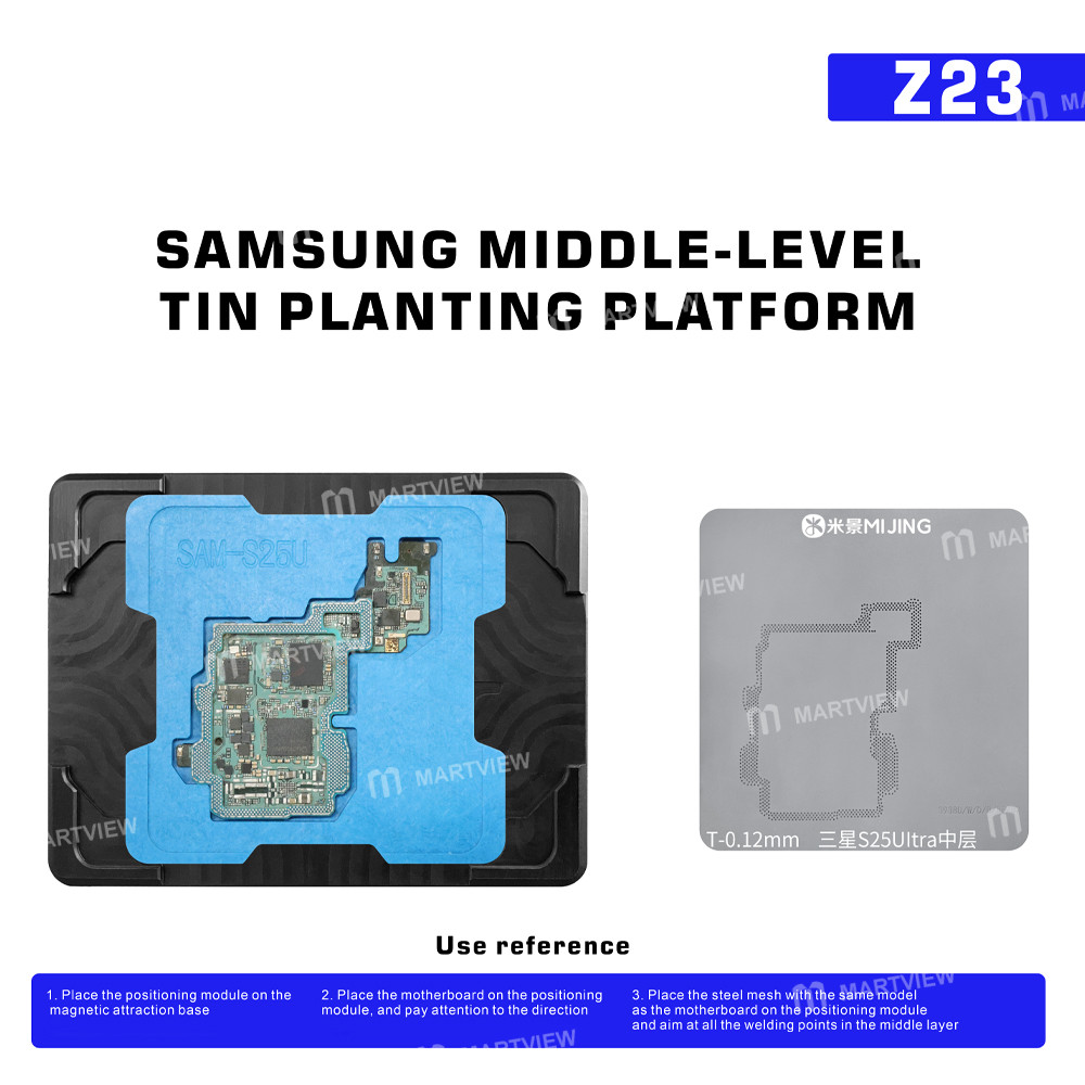 mijing z23-middle-level-tin-planting-bga-reballing-platform-set-for-samsung-galaxy-s20-to-s25-series