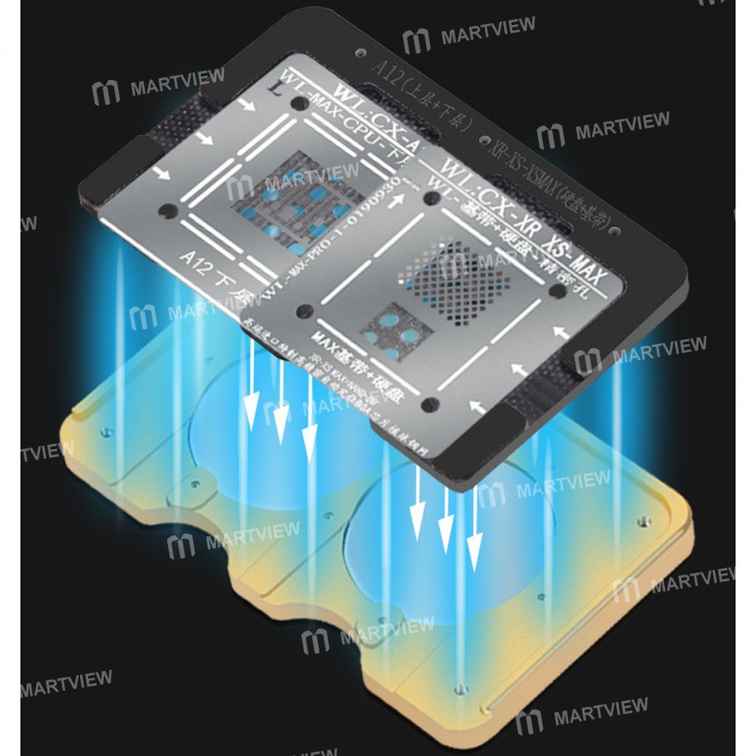 WL A6 A7 A8 A9 A10 A11 A12 CPU NAND Baseband Reballing Stencil Net Platform Positioning Plate Magnet