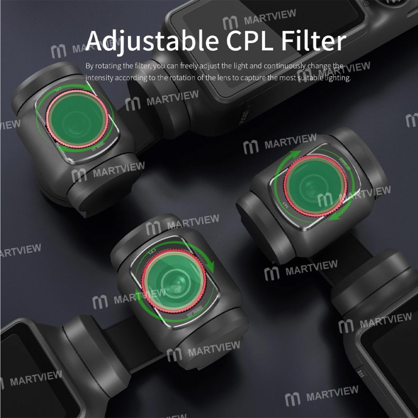 startrc 19mm-ultra-slim-multi-layer-coating-square-cpl-filter-compatible-with-dji-pocket-3-6
