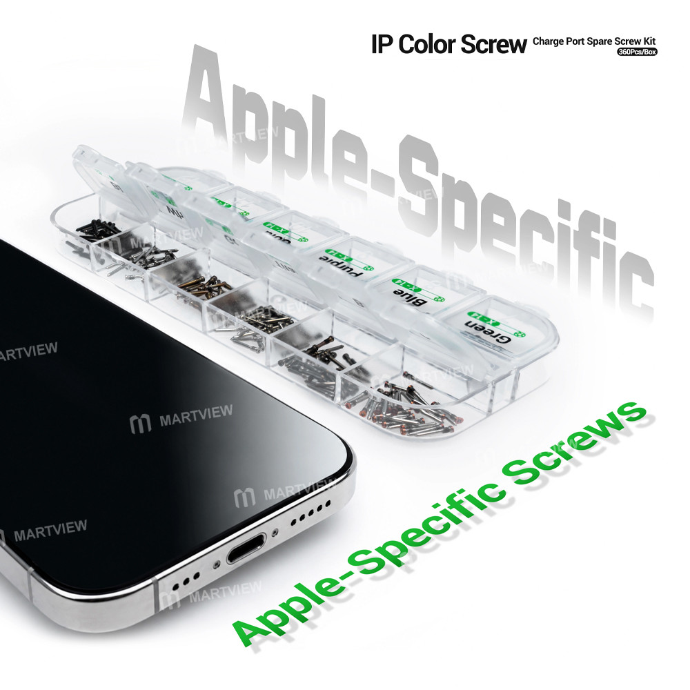 2uul sc13-8-color-pentalobe-charging-port-screws-kit-for-iphone-x-17-pro-max--360pcs-6