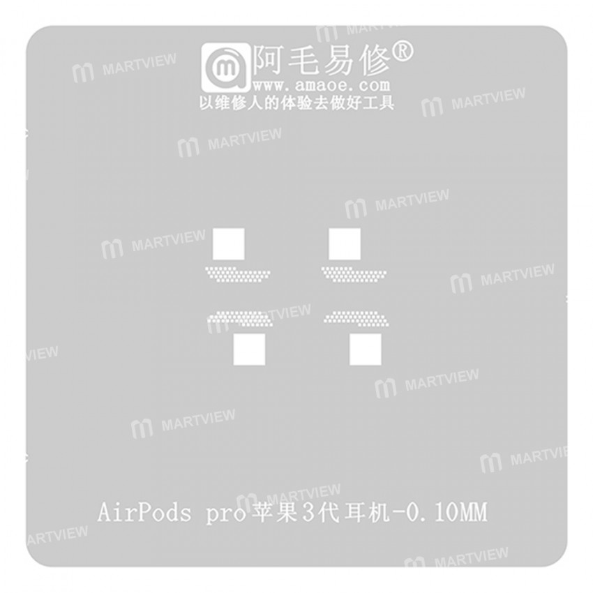 Amaoe 0.10mm BGA Reballing Stencil for Apple AirPods Pro 3rd Generation