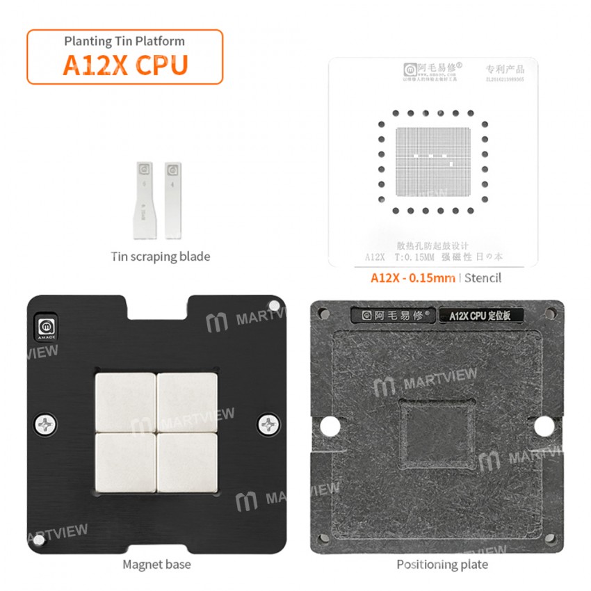 Amaoe 0.25mm GTX1080Ti-GP102 BGA Reballing Stencil Planting Tin Platform for GTX1080Ti Graphics Card