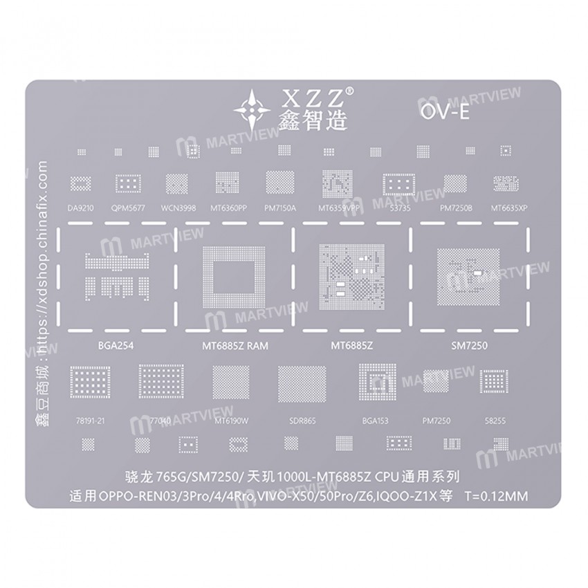 xinzhizao cpu-universal-series-bga-reballing-stencil-set-for-oppo-vivo-mobile-phones-9