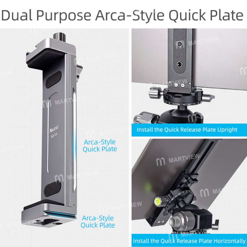 XJ-15 Universal Aluminum Alloy Tablet Phone Stand Holder Clip
