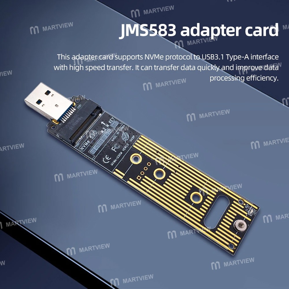 m2 nvme-to-usb-31-mobile-adapter-converter-card-support-m2-pci-e-key-m-interface-3