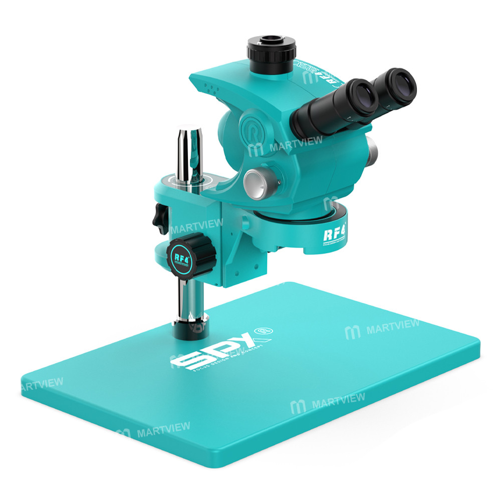 rf4 spx-a6-62x-60x-trinocular-zoom-stereo-microscope-with-rf-a6-2-in-1-integrated-light-source-brack