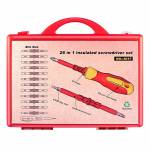 3017 26-in-1 Precision Removable Magnetic Insulated Screwdriver Set for Household Repair