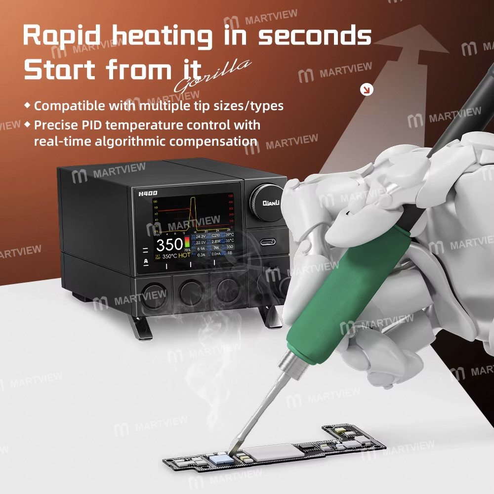 qianli h400-smart-400w-high-power-digital-soldering-station-compatible-with-c115-c210-c245-handles-5