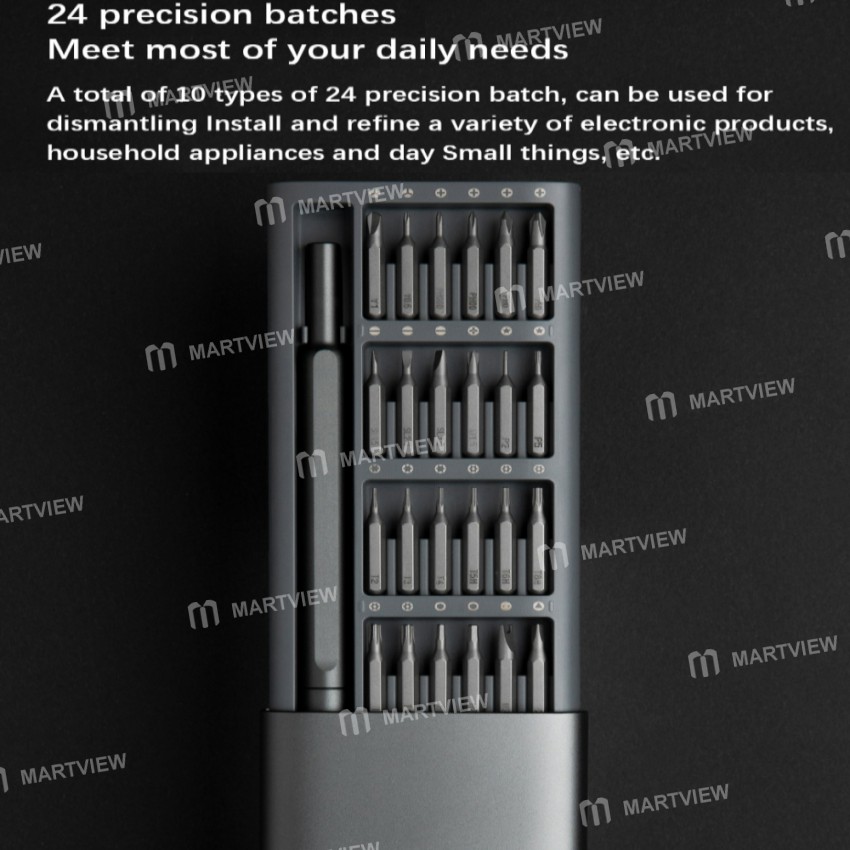 Mijia Wiha Screwdriver Kit 24 Precision Magnetic Bits Aluminum Box Wiha DIY Screw Driver Set