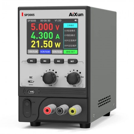 Aixun SP3005 30V / 5A Intelligent Interconnection 4-digit Display CNC Programmable DC Power Supply
