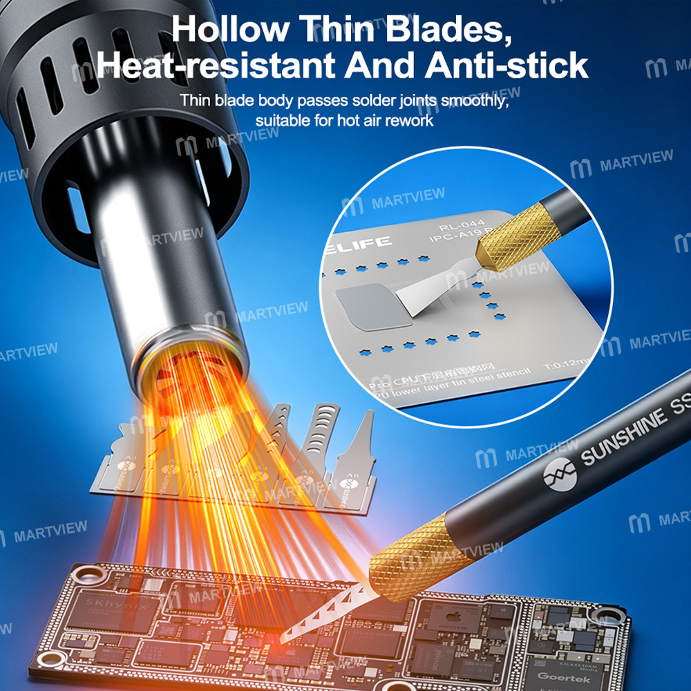sunshine ss-101a-bga-ic-chip-cpu-glue-remove-repair-with-27-blades-7
