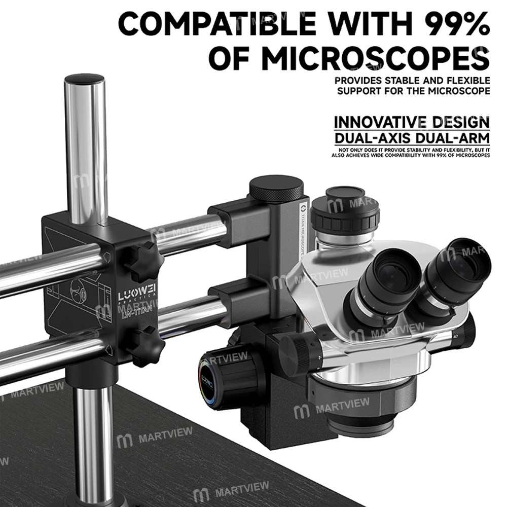 luowei lw-gk02-titan-360-degree-rotating-lift-microscope-universal-dual-axis-swing-arm-stand-6